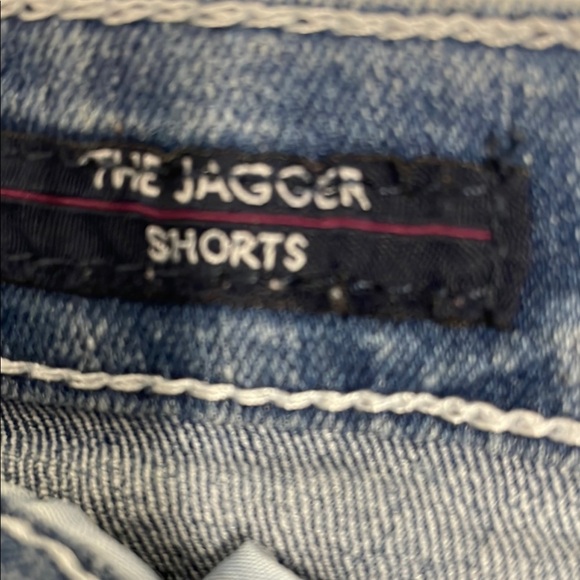 Vigoss The Jagger Short Blue Denim with Lace Appliqué & Distressed Kids Size 12 - Picture 8 of 12